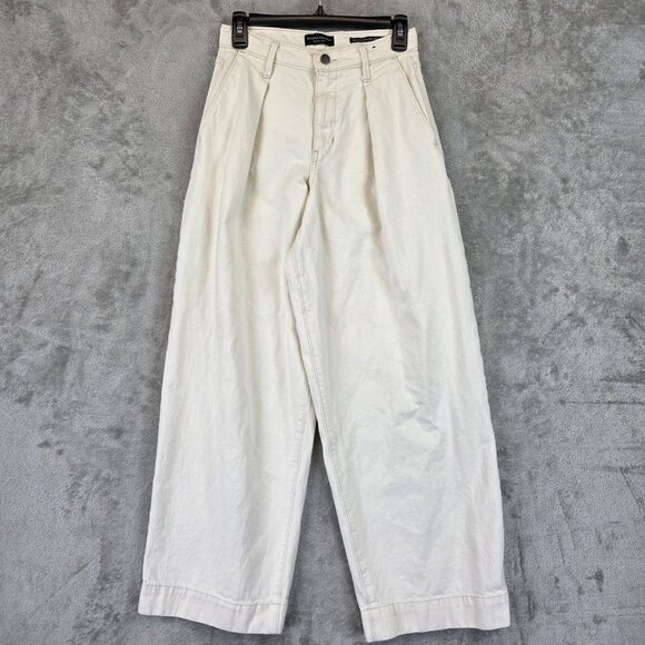 Banana Republic Denim - Banana Republic Jeans Womens 26 Ecru High-Rise Relaxed Wide Leg Premium Denim